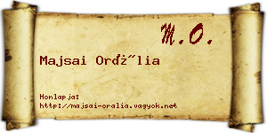Majsai Orália névjegykártya